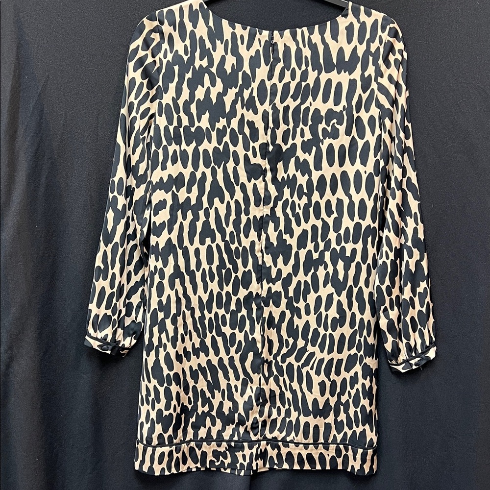 LOFT Black and Tan Patterned Sheath Dress - Picture 5 of 16